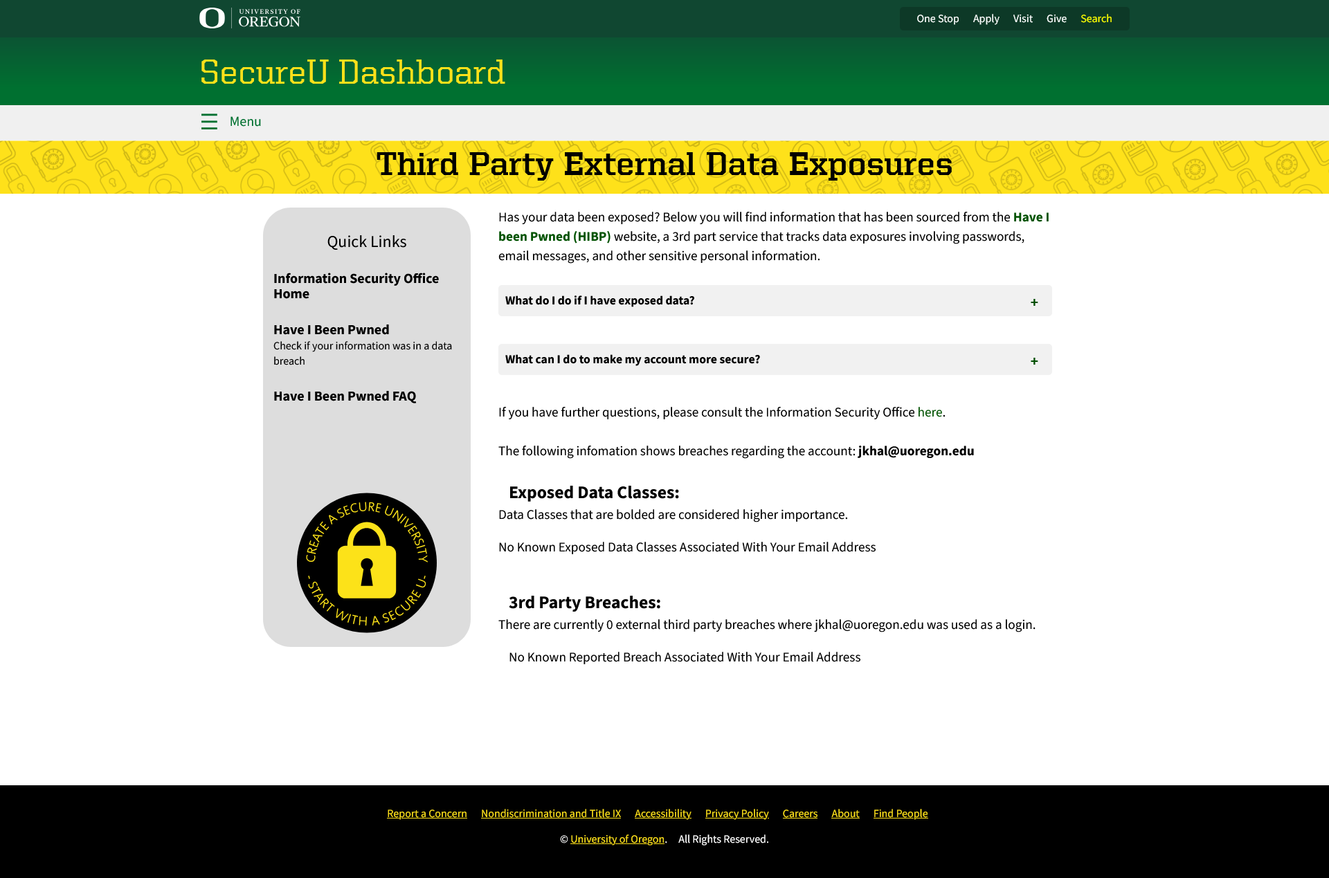 Data Exposures - SecureU